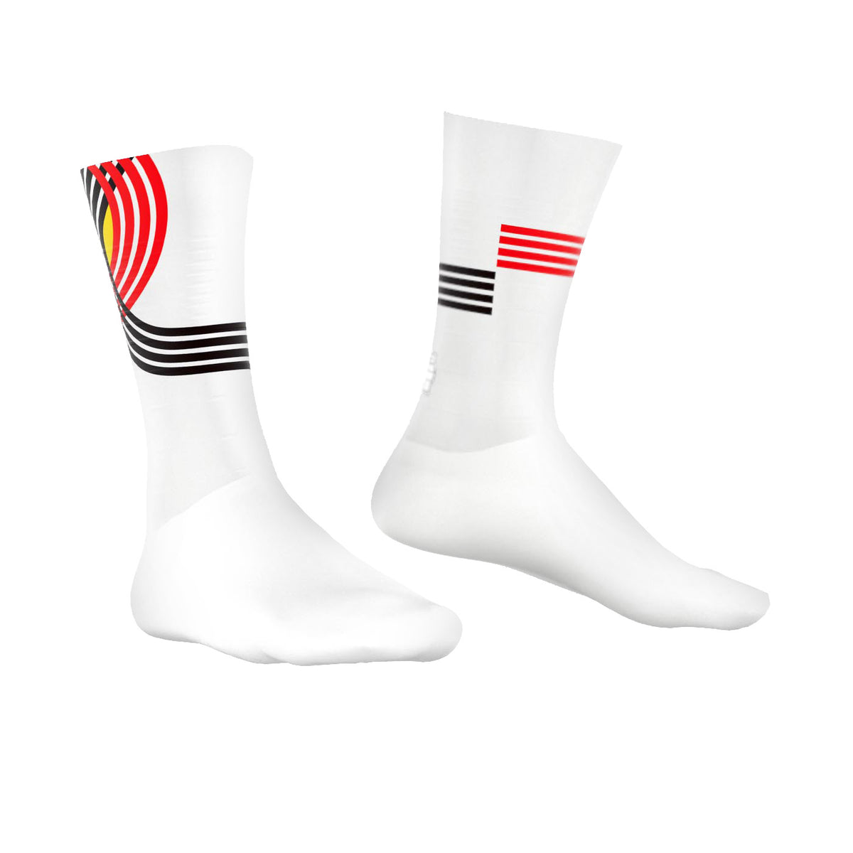 Official Team Belgium Technical Socks White - Olympic Edition